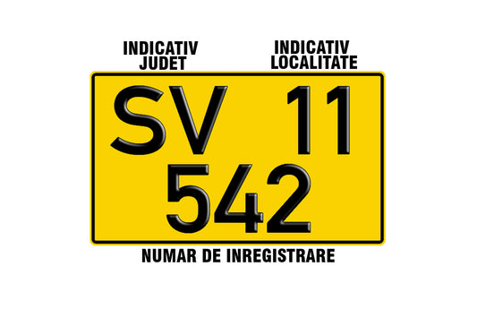 Placuta numar inregistrare TIP B - 34x20cm - Model Conform